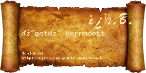 Égető Bernadett névjegykártya